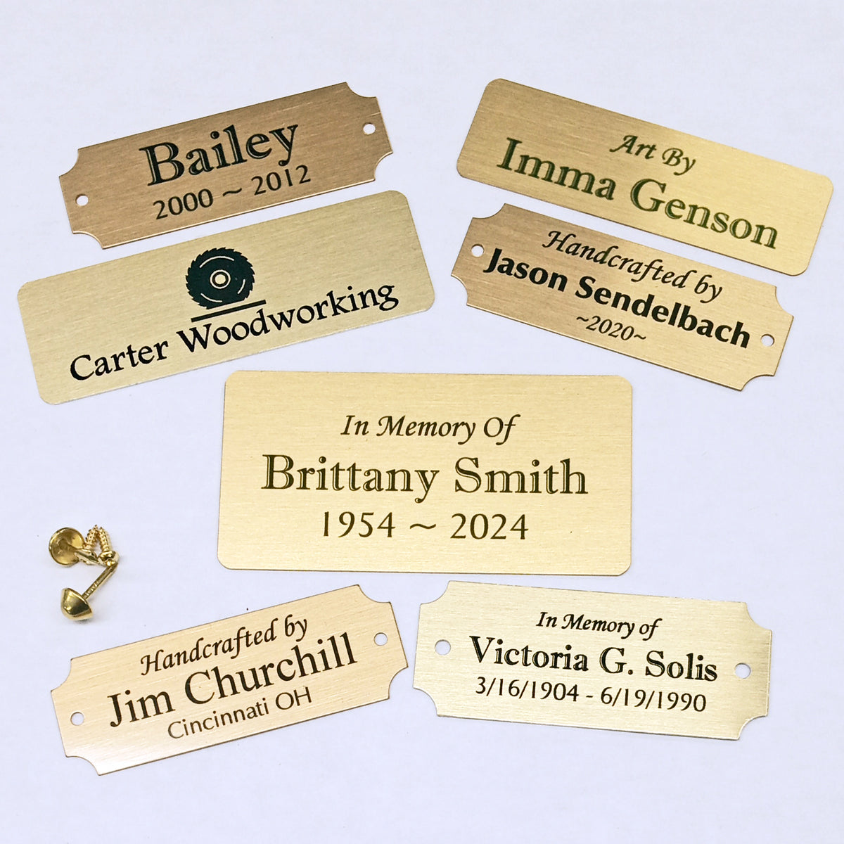 Brass or Aluminum Plates