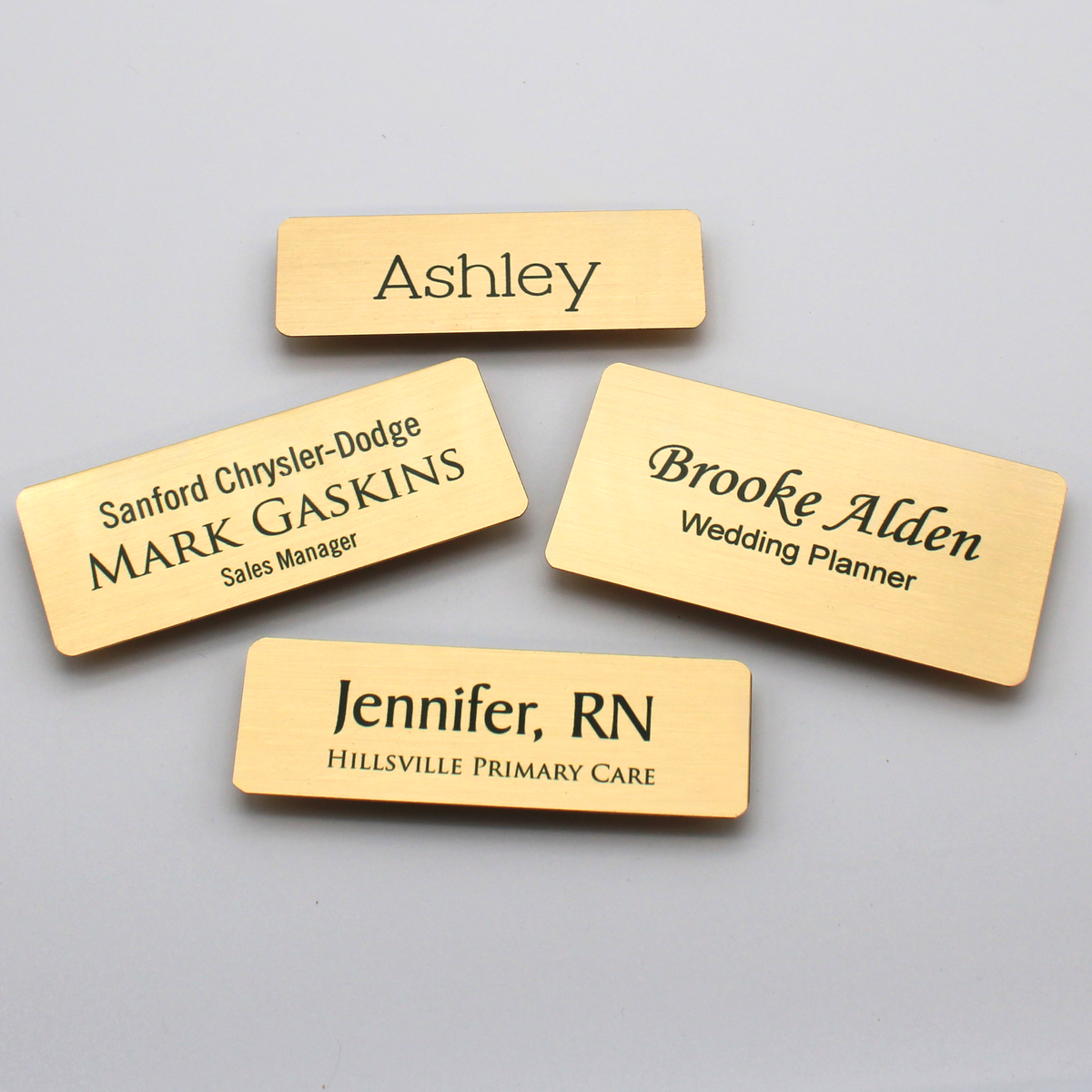 Solid Brass Name Tags