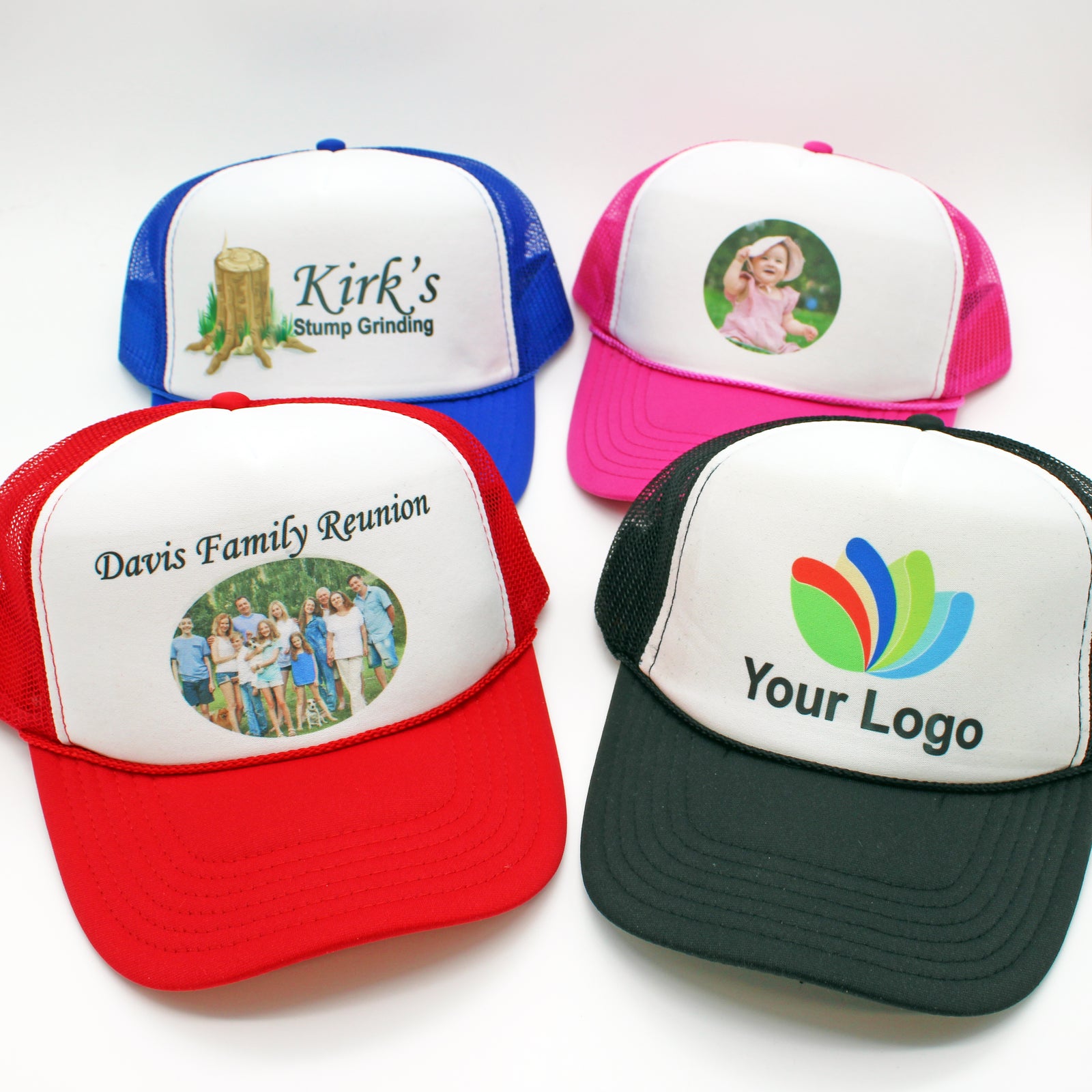 12 Caps with Photo or Logo