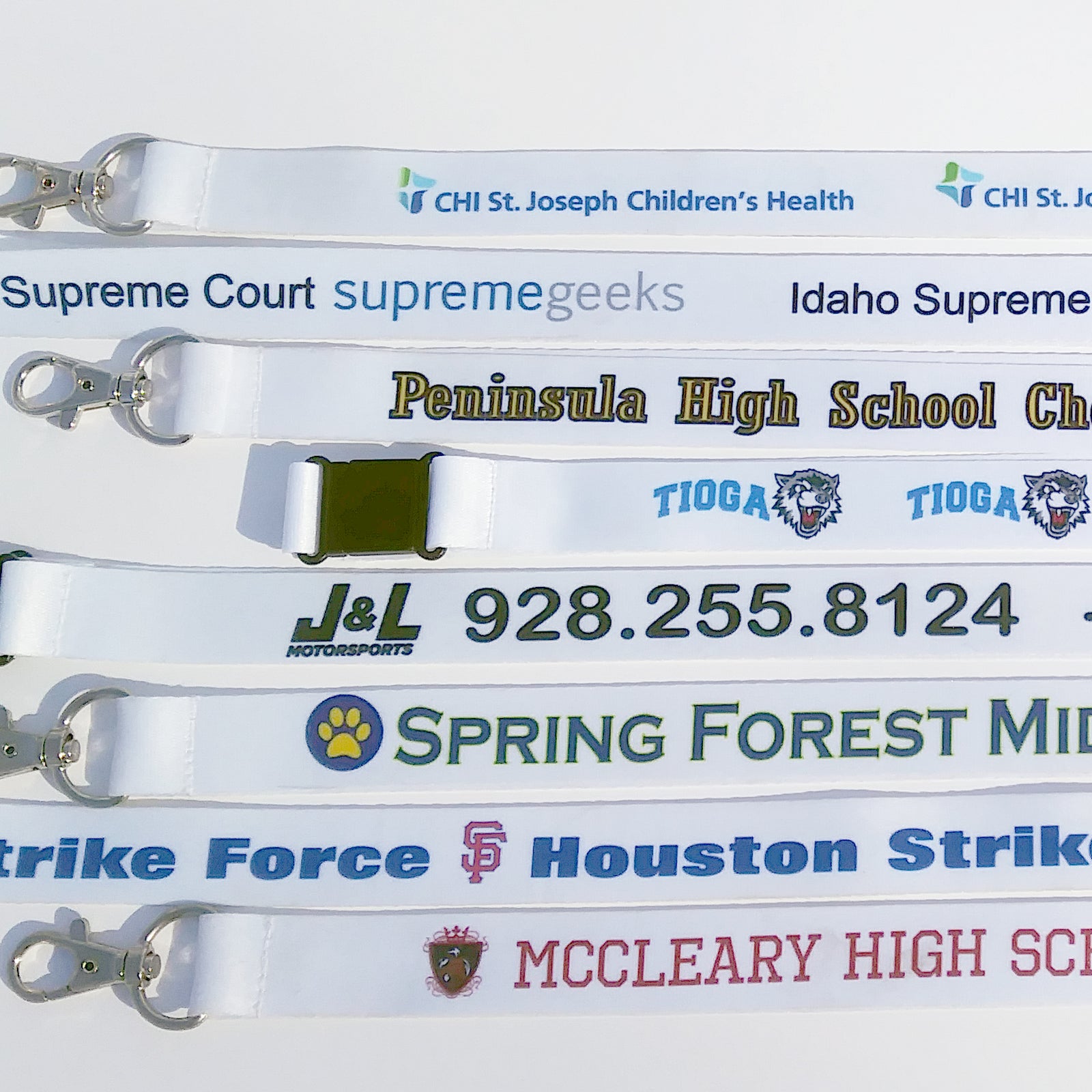 10 Custom Printed Lanyards