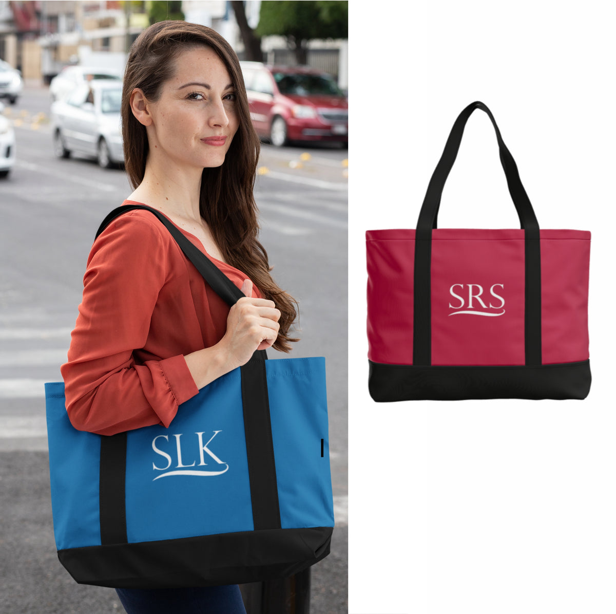 Tote Bag - Two Color with Initials