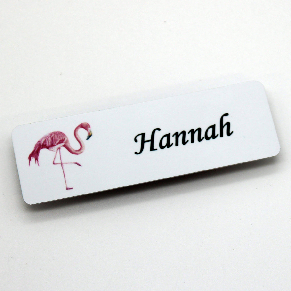 Pre-Designed Flamingo Name Tag