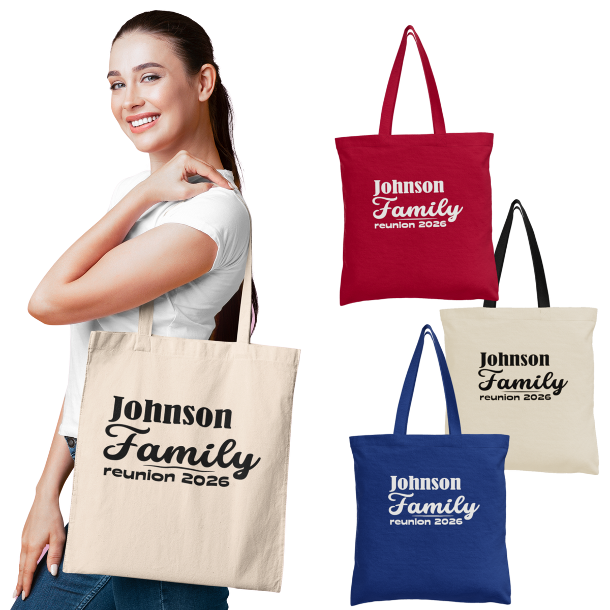 Family Reunion Tote Bags 1 Dozen