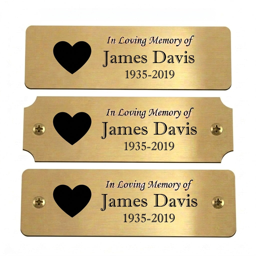 Memorial Plates with Heart