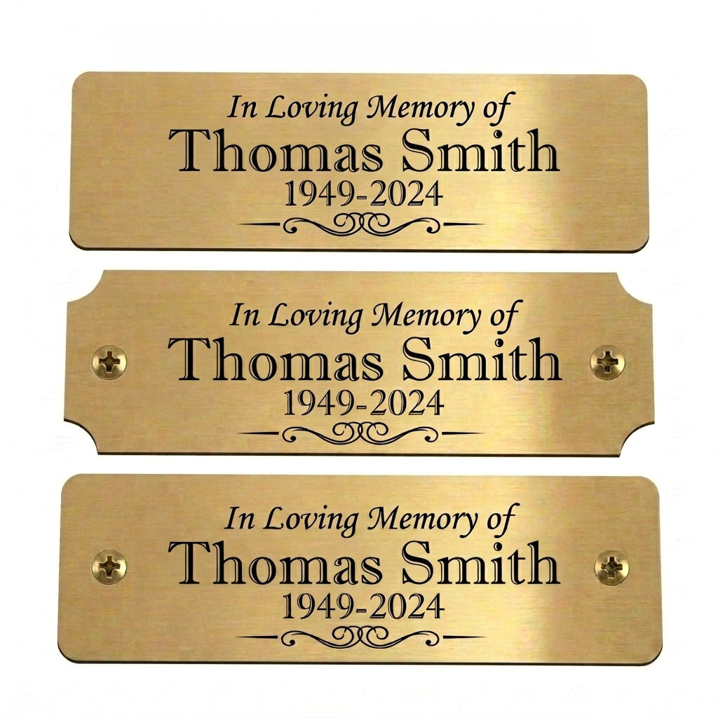 Memorial Plates with Accent