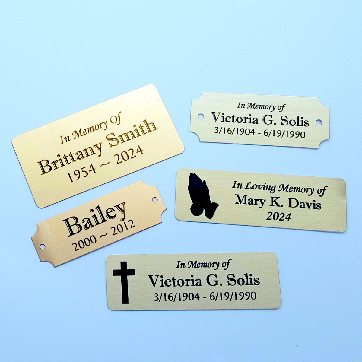 Brass or Aluminum Art & Woodworking Name Plates