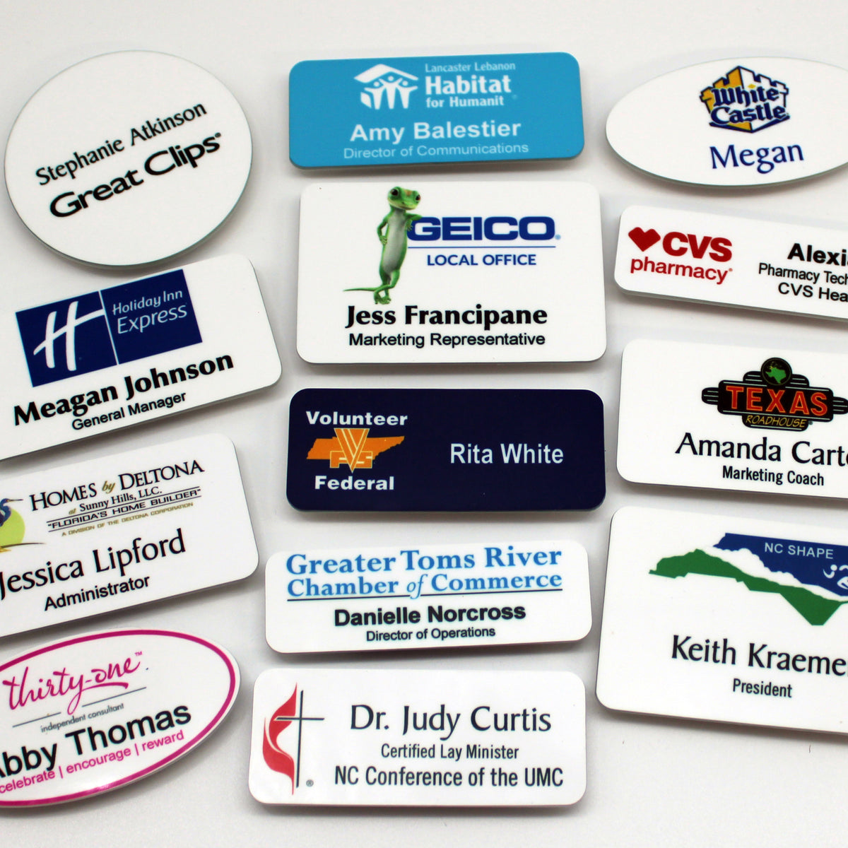 Professional Plastic Magnetic Employee Name Tags