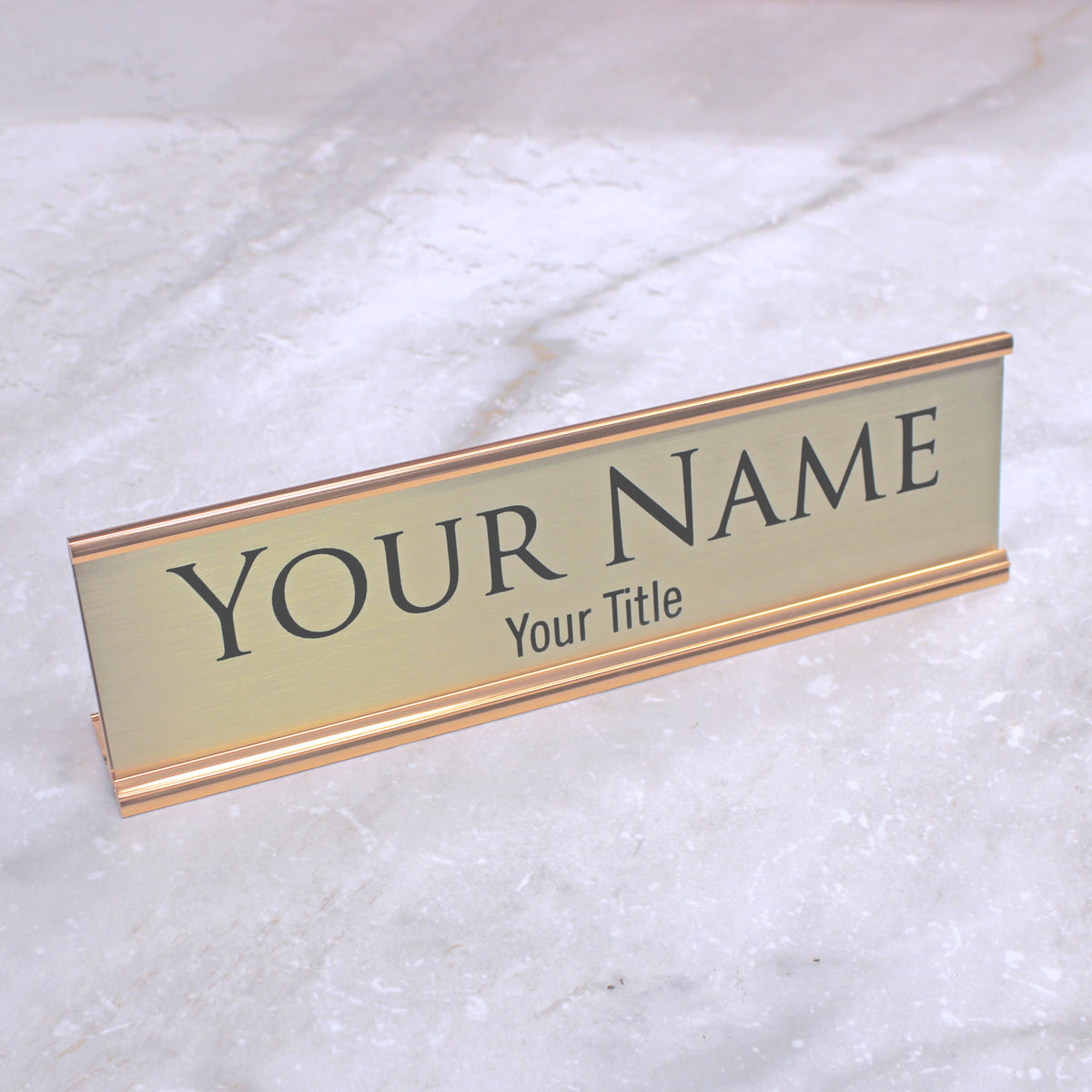 Personalized Metal Desk Sign - Gold