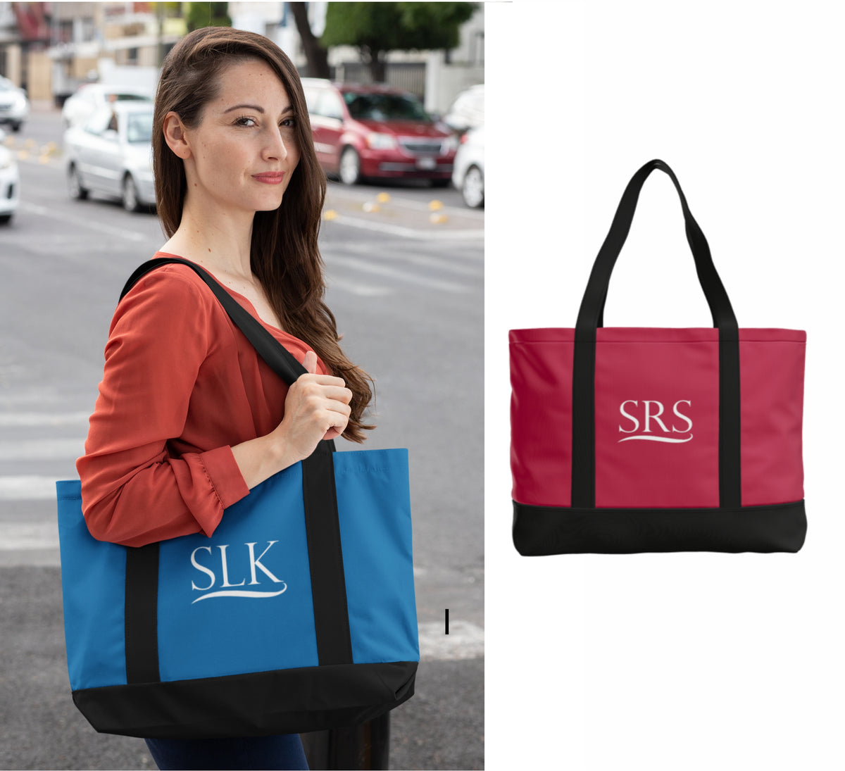 Tote Bag - Two Color with Initials