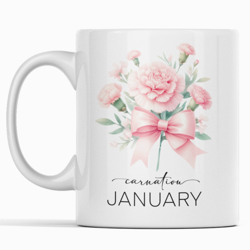 Birth Month Flower Mug - January