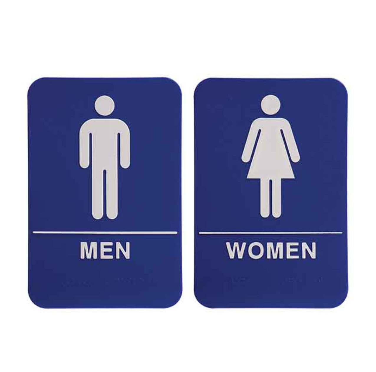 ADA Signs Restroom Blue with Braille