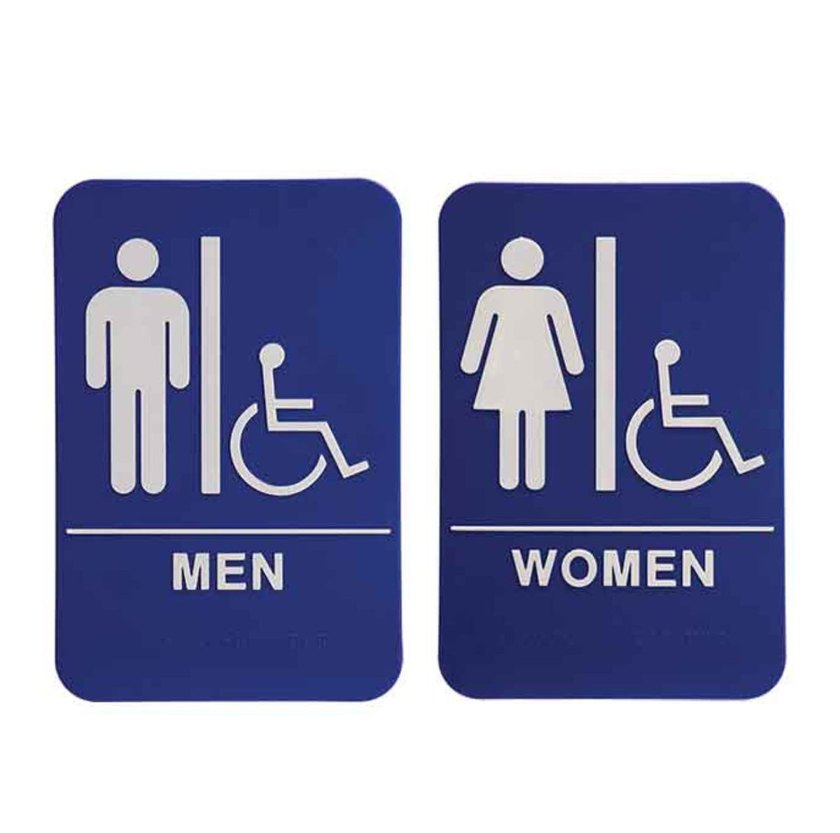 ADA Signs Restroom Handicap Blue with Braille