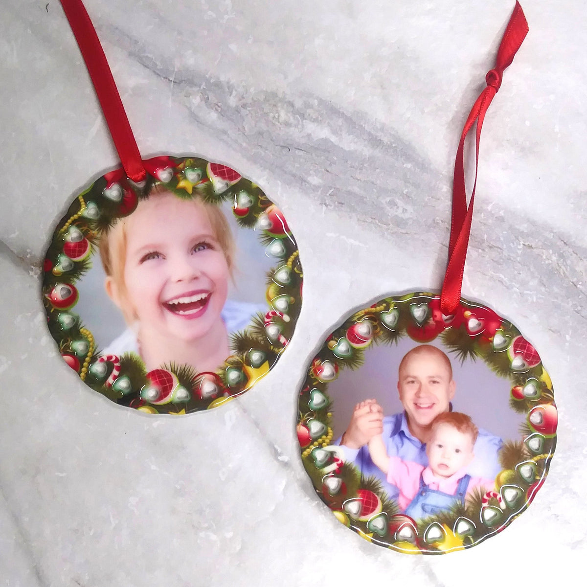 Ceramic Christmas Ornament - 4 inch Round - SophiaImpressions