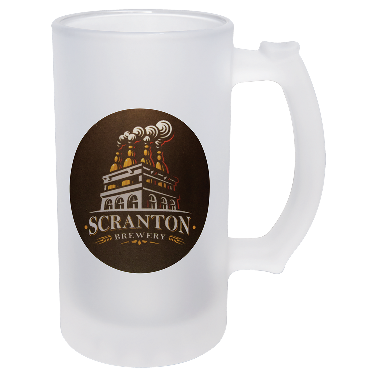 Frosted 16oz Glass Beer Glass with Handle - SophiaImpressions