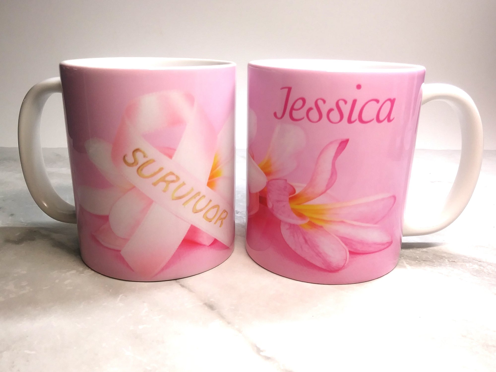 Personalized Mug - Pink Cancer Survivor - SophiaImpressions