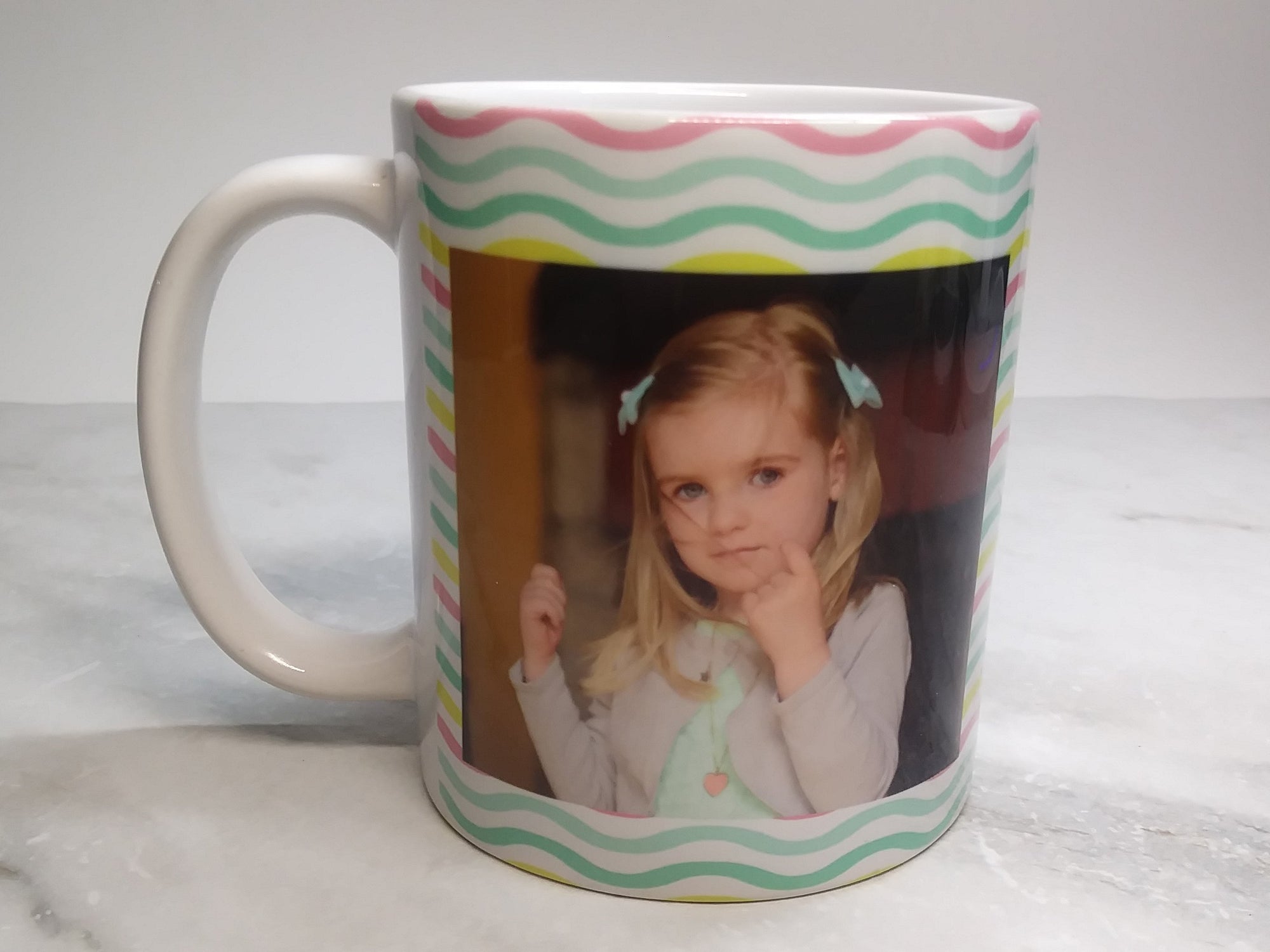 Personalized Mug with Photo on Wave Design - SophiaImpressions